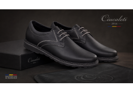 Pantofi barbati casual din piele naturala - Corsa Negru Siret